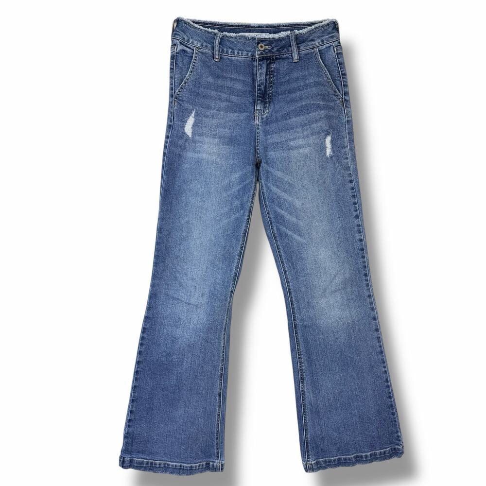 KanCan Makayla Ultra High Rise Waist Flare Jeans KC70008M Medium Wash 5 / 26
